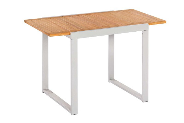 Merxx Naxos Balkonausziehtisch, 80 (120) x 70 cm, Aluminium und FSC Akazienholz, 22009-219