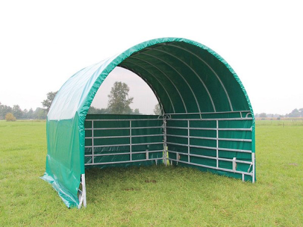 Growi Rundbogen-Weidezelt, komplett, 3,60 x 3,60 x 3,25 m inkl. Panels, 19904060