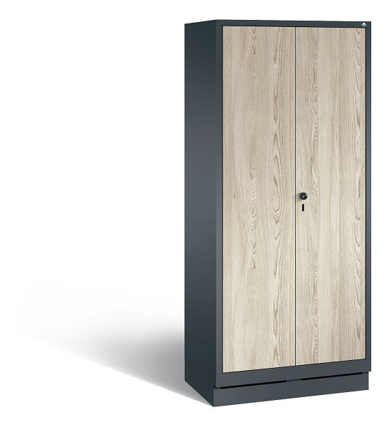 C+P Spind Evolo, 2 Abteile, H1800xB810xT500 mm, Anthrazit/MDF Esche, 48022-22 S10250