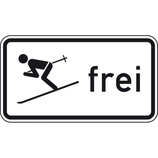 Stein HGS Wintersport frei, Nr. 1020-14, 600 x 330 mm, Flachform 3 mm, RA2, 1020-14-223