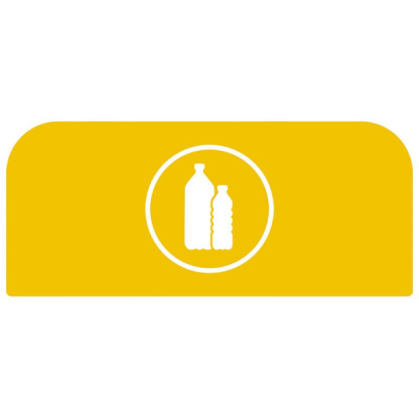 STEIN HGS Configure Recycling-Station Hinweistafel Kunststoff, gelb, 87 Liter, DE, 84084.0004