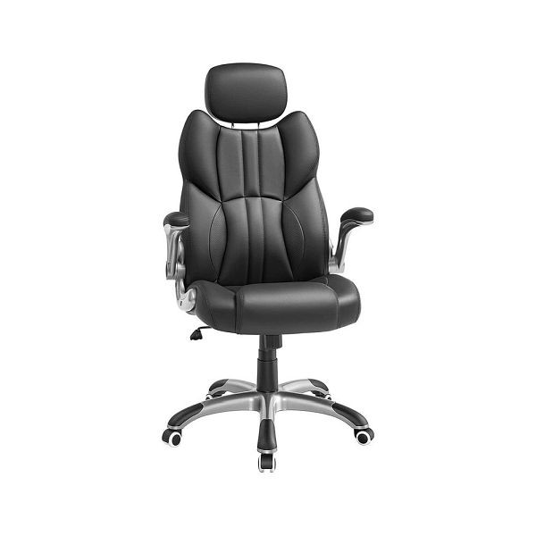 SONGMICS Bürostuhl mit klappbaren Armlehnen, OBG65BK