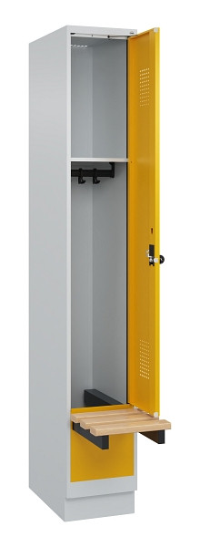 C+P Spind Evolo PLUS, 1 Abteile, 1950x300x815mm, 7035/1004, Drehriegel, 049040-10 S10000
