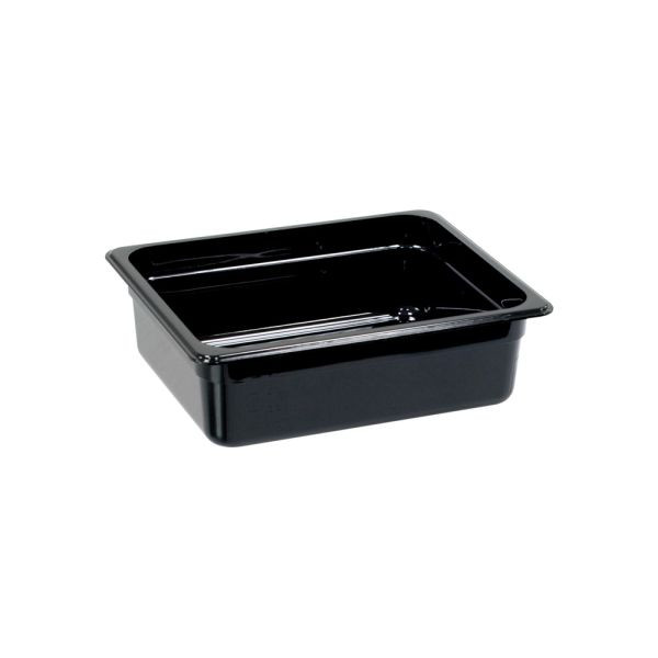 Stalgast Gastronormbehälter Serie Buffet, schwarz, GN 1/2, Höhe 100 mm, Polycarbonat, GN2312100