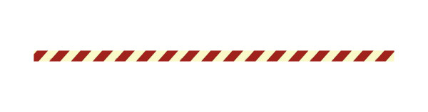 Moedel Markierungsstreifen linksweisend, Aluminium, langnachleuchtend/rot, 160-mcd, 30x1000 mm, 55038