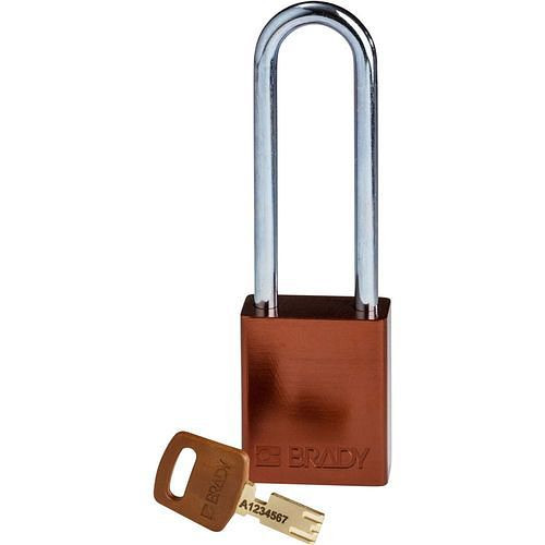 Brady Vorhängeschloss SafeKey, Aluminium lichte Bügelhöhe 76,20 mm, braun, 311994