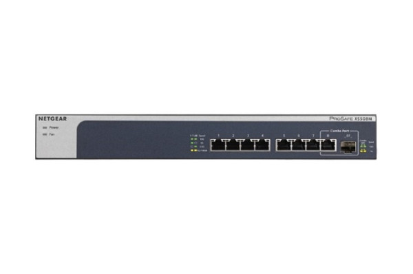 Netgear Unmanaged Pro Switch 7x10Gbit Ports, 1x SFP+, interne PSU, XS508M-100EUS