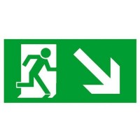 Produktbild von B-SAFETY Rettungsweg abwärts rechts, TYP E, für V-LUX STANDARD, F563-E_ISO7010 B-SAFETY Rettungsweg abwärts rechts, TYP E, für V-LUX STANDARD, F563-E_ISO7010