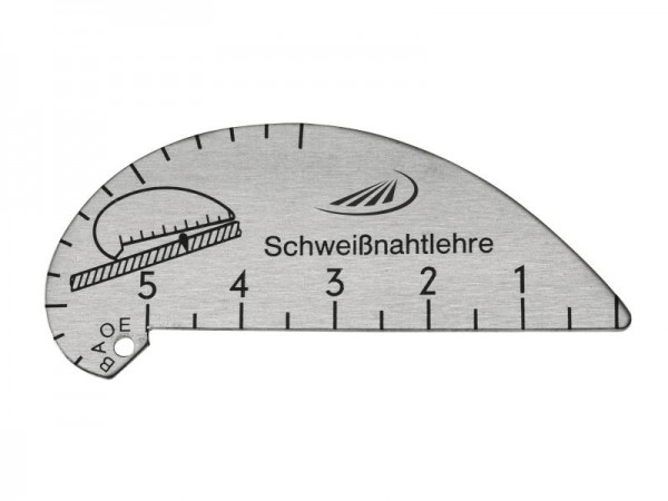 HELIOS PREISSER Schweißnahtlehre, aus Aluminium, Typ S, 0 - 5 mm, 595115