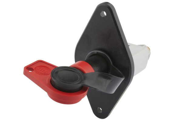 HELLA Hauptschalter, Batterie, Drehbetätigung, 24V, geschraubt, Schließer, oval, 6EK 002 843-151