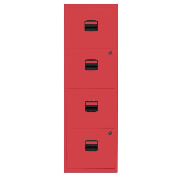 Bisley Home Hängeregistraturschrank PFA, 4 HR-Schubladen, 670 kardinalrot, PFA4F670
