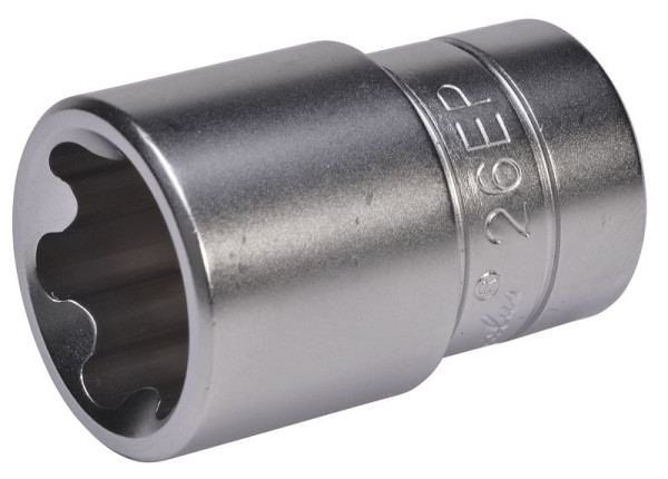 SW-Stahl Steckschlüsseleinsatz, 1/2", EP-Profil, EP26, 04432L-EP26
