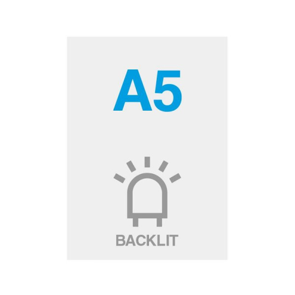 Showdown Displays Premium Backlit PP Folie 200g/m² Satin Oberfläche A5, LBPA5S200