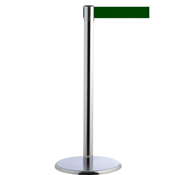 Stein HGS Personenleitsystem -P-LINE Future-, Metall/ verchromt, dunkelgrün, mit Gurtendstück (Standard), Gurtlänge: 2,3 m, 12797-1002