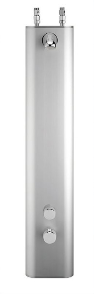Benkiser Element Duschpaneel, Selbstschluss Duschpaneel mit Thermostat, mit Termperaturgriff, für Kalt-/Heißwasser, 1962012