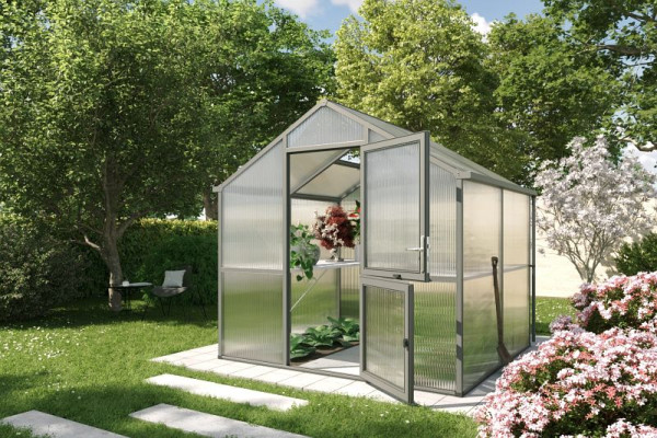 KGT Gewächshaus Modell Iris II, anthrazit-grau, 22200003