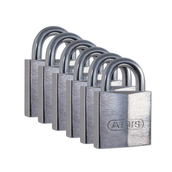 Brady Vorhängeschlösser aus Messing, mit Edelstahlbügel, lichte Bügelhöhe 14 mm, VE: 6 Stück, 311865