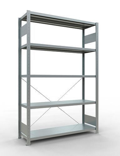 Schulte Fachbodenregal, Grundfeld, 5 Lagerebenen, Kreuzstrebe, Fachlast 250 kg, 1360 x 436 x 2000 mm, 278761
