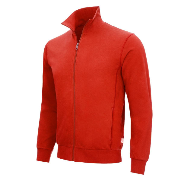 NITRAS MOTION TEX LIGHT, Sweatjacke, 70% Baumwolle / 30% Polyester, 300 g/qm, STANDARD 100 by OEKO-TEX®, Größe: S, Farbe: rot, VE: 15 Stück, 7020-6000-S