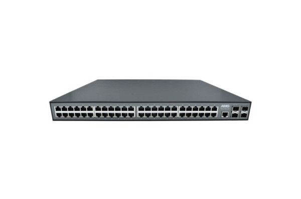 AMG Systems Managed Switch, 48 x 1GBT 30W PoE (860W max.), 4 x 1/10GFX SFP Slots, AMG510-48GAT-4XS-P860