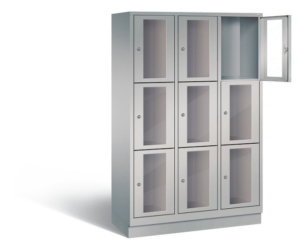 C+P Schließfachschrank Classic, H1800xB1200xT500mm, Farbe: Weißaluminium, 8020A323 S10010
