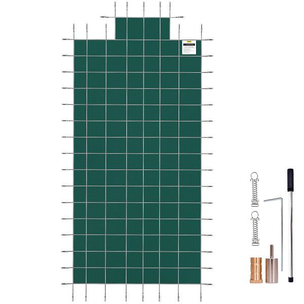 VEVOR Rechteckige Sicherheits-Poolabdeckung, grüner Stufenabschnitt, 4 x 8 Fuß, für den Winter im Freien, YYCM20X40JZYTYCG1V0