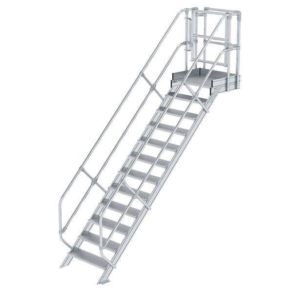 Munk Günzburger Steigtechnik Treppen-Modul Aluminium geriffelt 12 Stufen, 632312