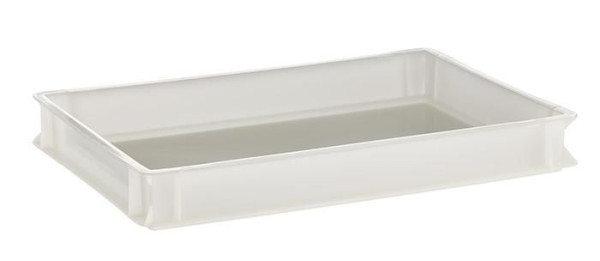 APS Teig- und Pizzaballenbehälter, 60 x 40 cm, Höhe: 7,5 cm, Polyethylen, weiß, Innenmaß: 56,5 x 36,5 cm, Höhe: 7 cm, 14 Liter, 82440