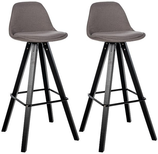 CLP Barhocker Corbin Stoff Square, taupe, VE: 2 Stück, 327252