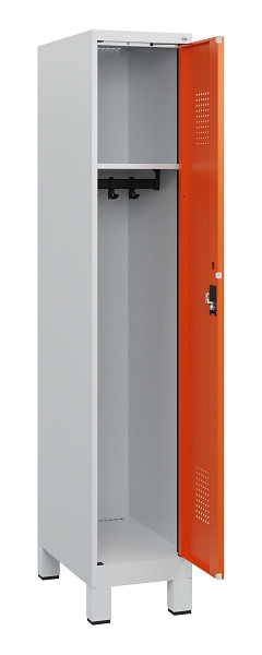 C+P Spind Evolo PLUS, Füße, 1 Abteil, 1630x300x500mm, 7035/2004, Zylinderschloss, 0490105-10 S10022