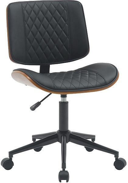 CLP Bürostuhl Plover Kunstleder, walnuss/schwarz, 325486