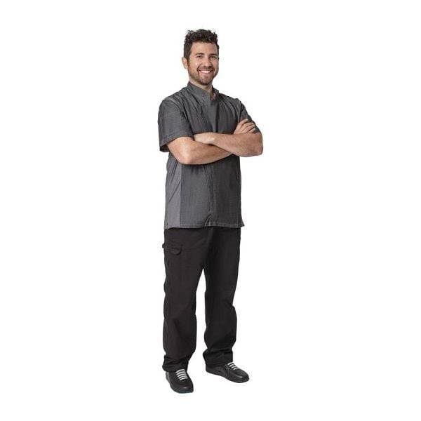 Chef Works Urban Delancy Denim Kochjacke kurzärmlig grau S, BB270-S