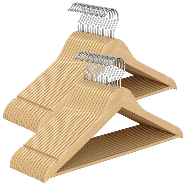 SONGMICS Holzaufhänger, Khaki, 42,9x8x21 cm, CRW030K01