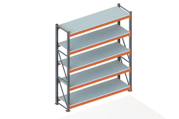 Meta Großfachregal GR 3300x2700x800 mm, verzinkt/RAL 2001, 20077535