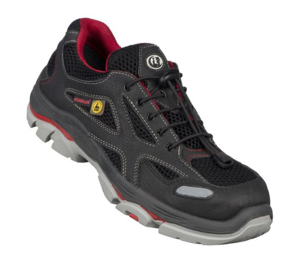 Stabilus ESD-Halbschuh 6130A S1, Größe: 35, Farbe: rot - schwarz, Textil, 6130A-35