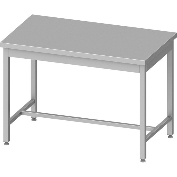 Stalgast Arbeitstisch ECO ohne Grundboden 800x600x850 mm, mit Verstrebung ohne Aufkantung, Selbstmontage (AISI201), DAT08661
