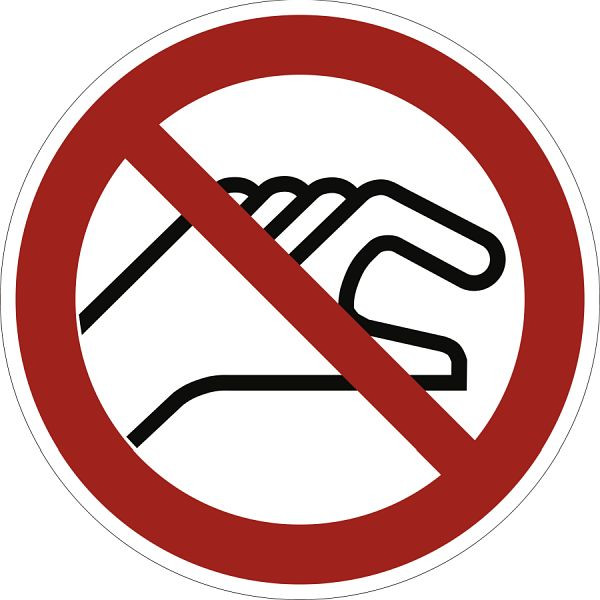 Moedel Hineinfassen verboten, Folie, Ø 100 mm, 58644, 4060081019113
