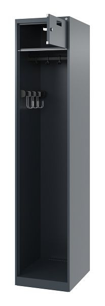 C+P Feuerwehrspind Evolo, Modell PRAKTUS, 1 Abteil, H1850xB400xT500 mm, Anthrazit, 0492015-12 S10001