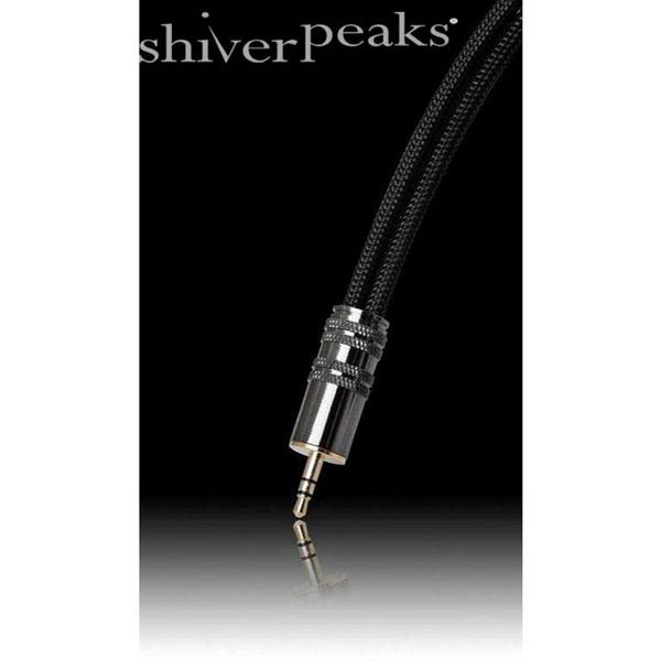 shiverpeaks Audioanschlusskabel, Klinkenstecker 3,5mm Stereo auf Klinkenstecker 3,5mm stereo, schwarzes Nylon, 2,5m, 30812-2.5-SBN