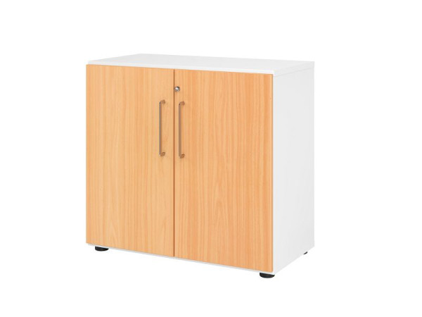 Hammerbacher Schrank 2OH 928T2 Weiß/Buche, V928T2/W/6/BS