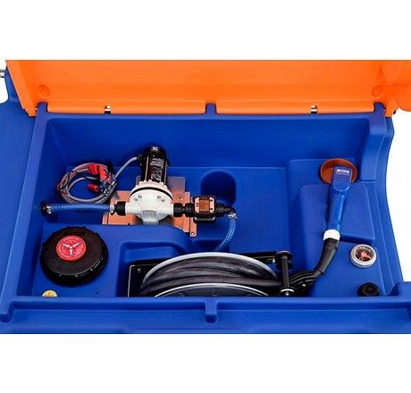Cemo Blue-Mobil Easy 980 l, Premium, Elektropumpe 12 V, Behälter mit Kranösen, Klappdeckel, Zähler K24, Schlauchaufroller 8 m, Füllstandanzeige, 11146
