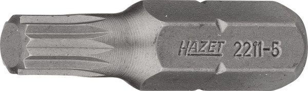 Hazet Bit, Sechskant massiv 6,3 (1/4 Zoll), Innen Vielzahn Profil XZN, M5, 2211-5