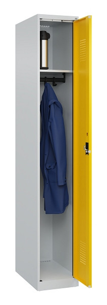 C+P Spind Evolo PLUS, 1 Abteil, 1850x300x500mm, 7035/1023, Verschluss Zylinderschloss, Ablageböden 1, 049000-10 S10028