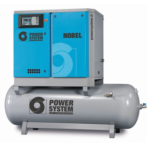 POWERSYSTEM Schraubenkompressor NOBEL 11-08 500 DV (IE3) LOGIN, drehzahlgeregelt mit Druckluftbehälter, 25228089