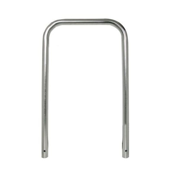 Stein HGS Anlehnbügel/Absperrbügel, 800mm/ohne Querholm, zum Aufdübeln mit Bodenplatte, Ø 120mm, Gesamthöhe 800 mm, 449.09p