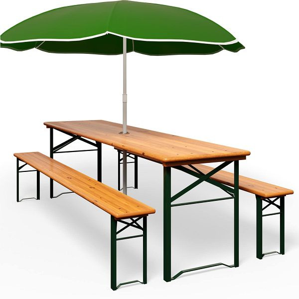 casaria Bierzeltgarnitur 3-tlg 170cm klappbar, 100048, 4250525300017