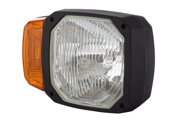 HELLA Halogen-Hauptscheinwerfer, 12V, Einbau, ECE R112.01/E9 16338/AIS-012, gelb, rechts, Rechtsverkehr, waagerecht, 1EA 328 450-021