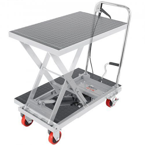 VEVOR Scherenhubtisch hydraulisch 230 kg, 220–720 mm Hub, 700 x 450 mm Plattform, Einzelschere Grau, DJYYSJPTCHS42SG52V0