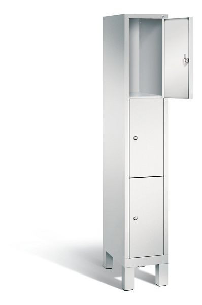 C+P Schließfachschrank Evolo, H1850xB320xT500mm, Farbe: Lichtgrau, 48010-103 S10002