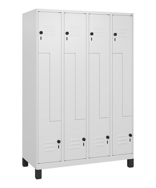 C+P Z-Spind Classic PLUS, Füße, 8 Abteile, 1800x1200x500mm, 9016/9016, Drehriegel, 0800137-408 S10014